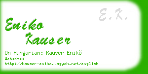 eniko kauser business card